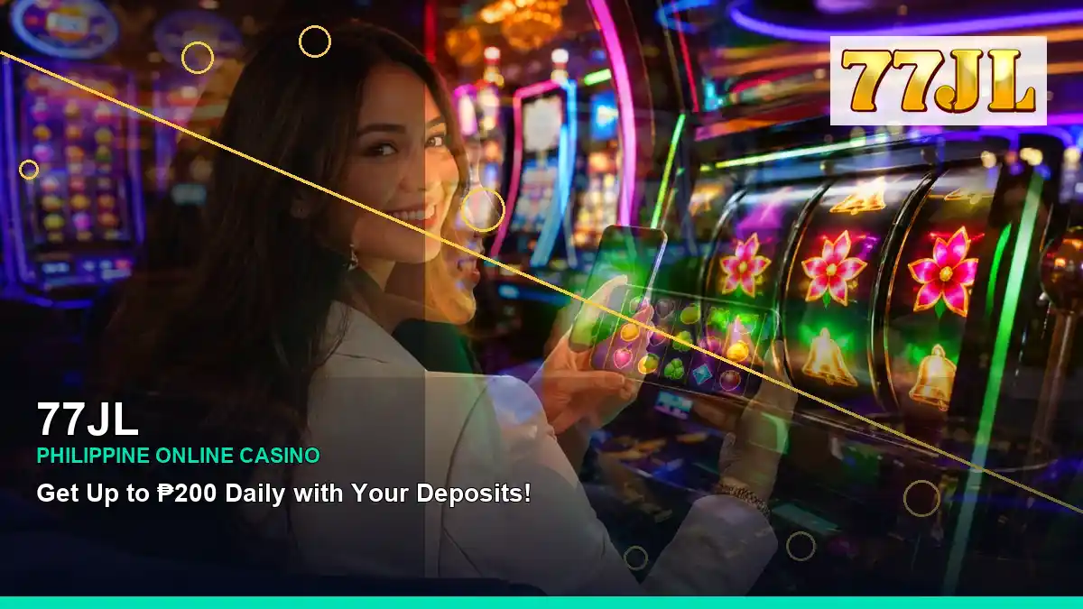 77JL high-energy coins casino cashback rewards in a left-diagonal layout for Philippine players