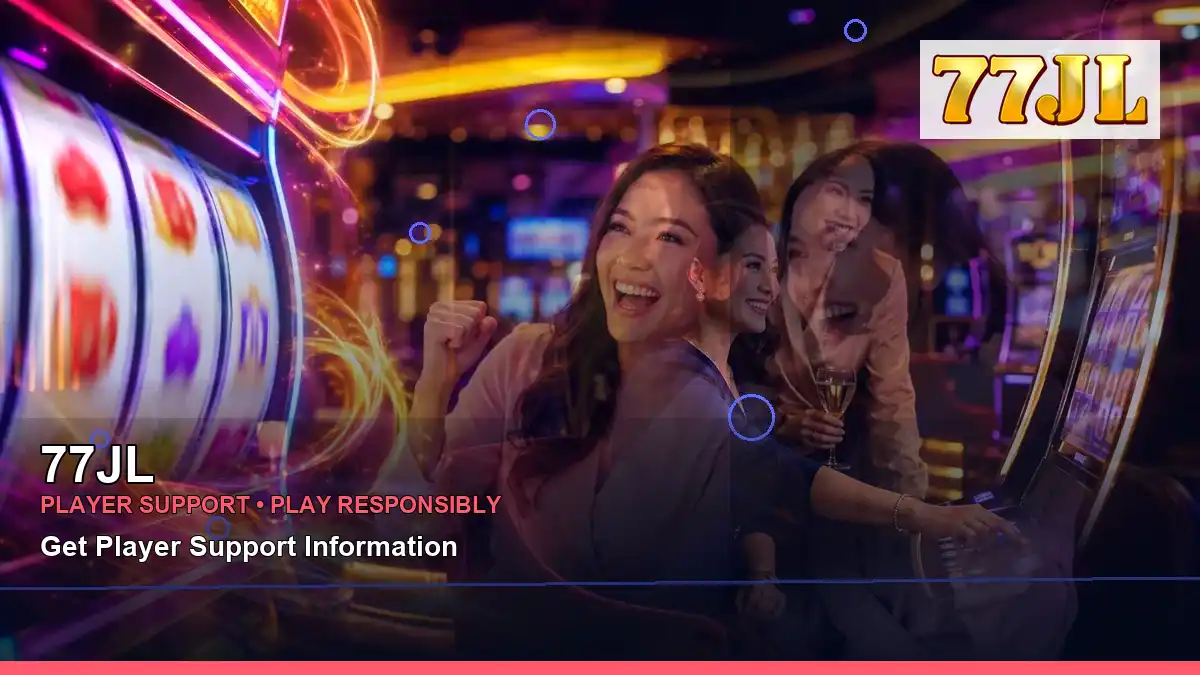 77JL night online slot games featuring an adult Filipina casino host with a right-diagonal composition